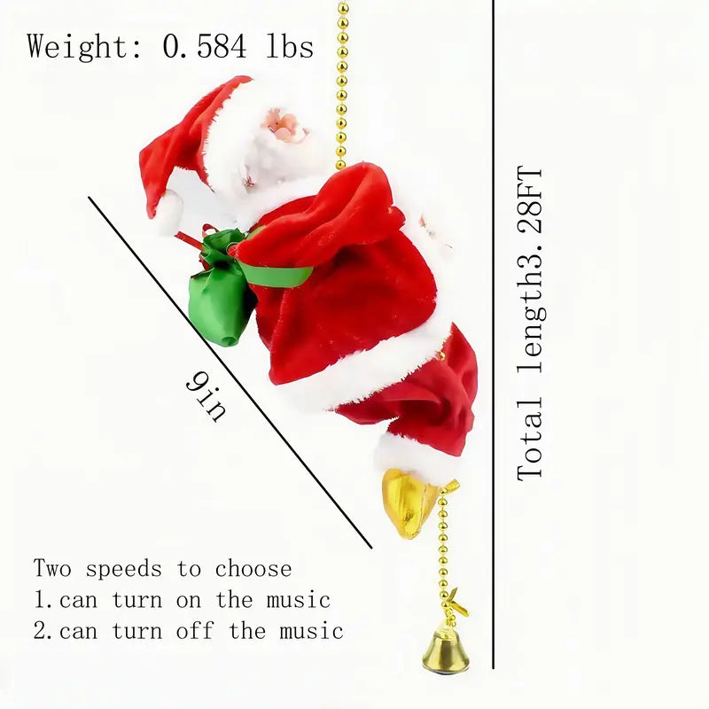 Electric Santa Claus Climbing Ladder