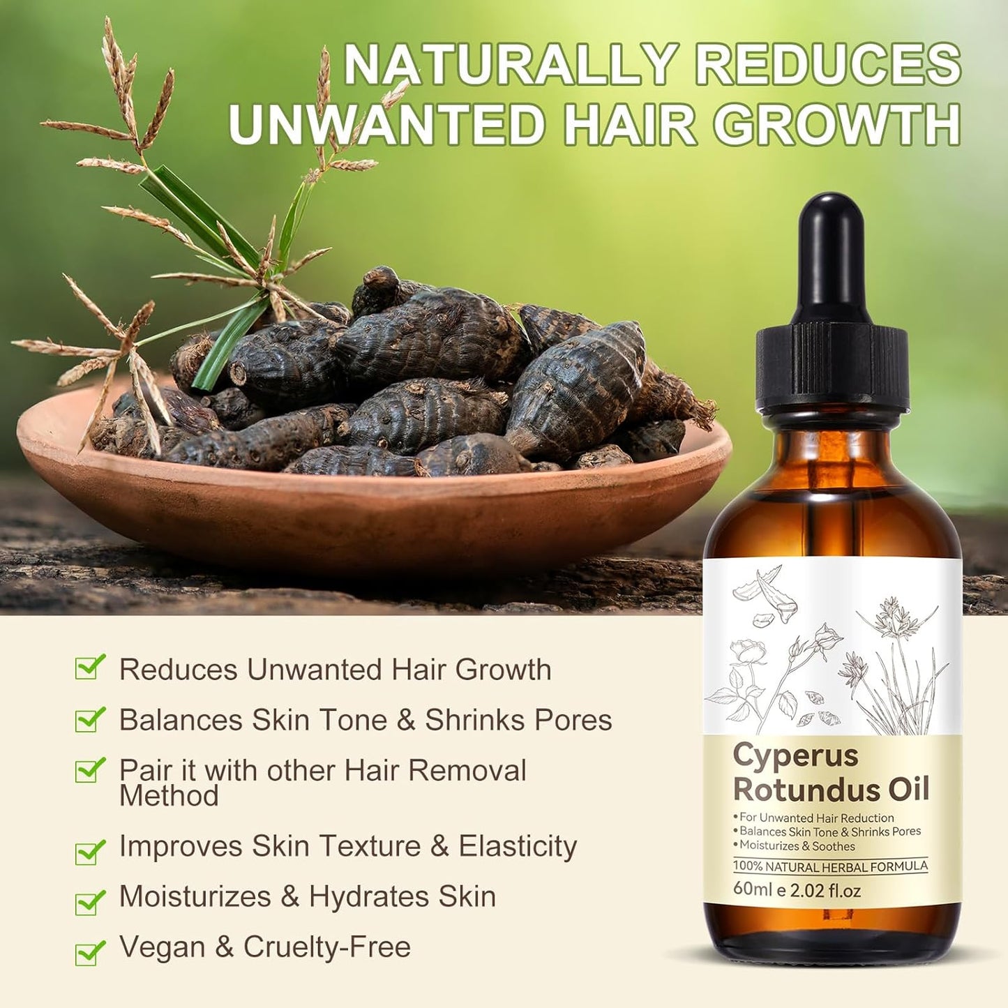 skinelva™ Premium Cyperus Rotundus Body Oil
