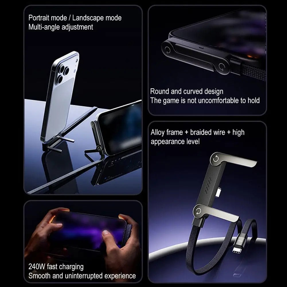 240W Foldable Type-C Fast Charger For Iphone and Samsung