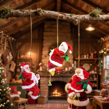 Electric Santa Claus Climbing Ladder