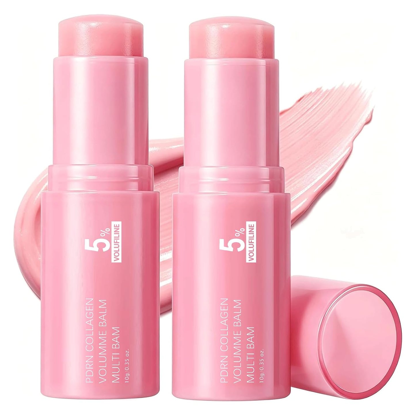 PDRN Pink Collagen Volume Balm Stick | K-Beauty Anti-Aging Multi Stick for Face, Lips, Eyes & Neck