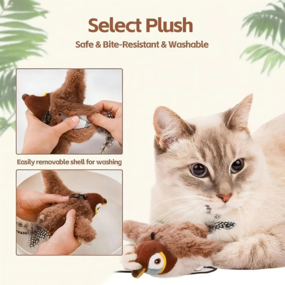 FluffyPaws™ Soft-Stitched Interactive Cat Toy