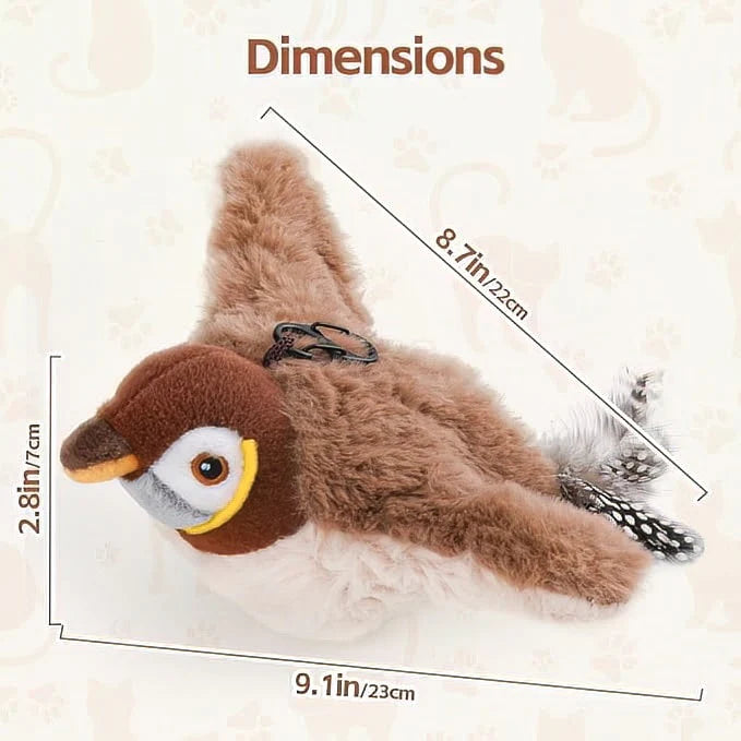 FluffyPaws™ Soft-Stitched Interactive Cat Toy