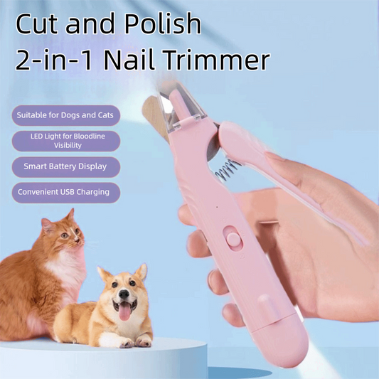 Lexora™ Premium 2 In 1 Pet Nail Clippers With Led