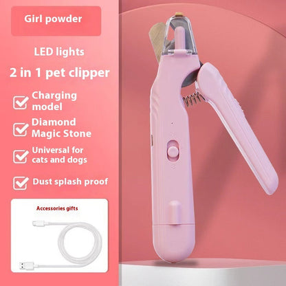 Lexora™ Premium 2 In 1 Pet Nail Clippers With Led